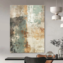 Load image into Gallery viewer, Textured Earth - Tone Abstract Canvas Painting, Ideal for Rustic Living Room & Bohemian Bedroom LargeART1274