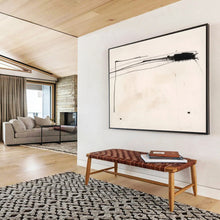 Load image into Gallery viewer, Minimalist Black Ink - like Lines Abstract acrylic painting DLZ057