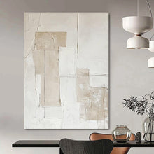 Load image into Gallery viewer, Neutral Textured Abstract Canvas Painting, Perfect for Timeless Entryway & Serene Reading Nook LargeART1293