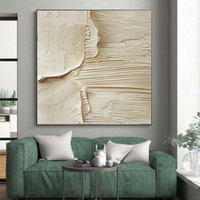 Load image into Gallery viewer, Hand - painted Large - sized Beige Textured Abstract Acrylic Art for Neutral - Toned Hallways LargeART0079