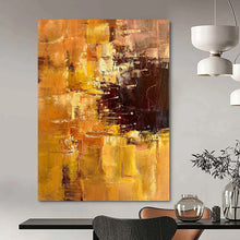 Load image into Gallery viewer, Large - Scale Hand - painted Golden Abstract Warmth Acrylic Art for Cozy Family Rooms LargeART0212