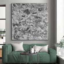 Load image into Gallery viewer, Large - Scale Gray - Scale Drip Art for Industrial Loft & Black - Tie Event Space LargeART0478