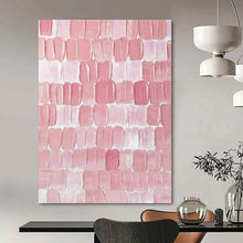 Load image into Gallery viewer, Soft Textured Abstract Art, Blush - Toned Squares for Whimsical Nursery & Bohemian Bedroom LargeART2266