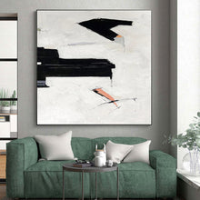 Load image into Gallery viewer, Oversized Minimalist Black - White Abstract 2 Acrylic for Industrial - Chic Loft & Art - Lover’s Library LargeART0328