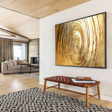 Load image into Gallery viewer, Golden Spiral Large - scale acrylic painting DLZ167