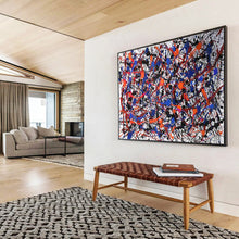 Load image into Gallery viewer, Hand - painted White Background Drip Painting Acrylic Art for Modern Art Galleries LargeART1728