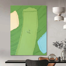 Load image into Gallery viewer, Green & Color - Blocked Abstract Painting, Ideal for Modern Playroom & Art - Filled Balcony LargeART1354
