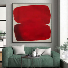 Load image into Gallery viewer, Bold Red Shapes Art for Modern Office & Dramatic Entryway LargeART0879