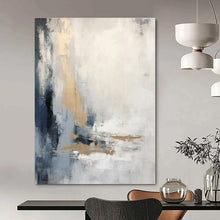 Load image into Gallery viewer, Gray & Gold Abstract, Great for Luxury Bedroom & Sophisticated Living Room LargeART1338