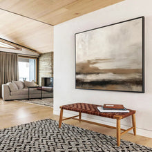 Load image into Gallery viewer, Earthy - Toned Landscape Abstract Painting On Canvas for Rustic Living Room & Cozy Reading Nook DKH332