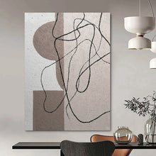 Load image into Gallery viewer, Minimalist Line and Shape Art, Great for Scandinavian Office & Modern Hallway LargeART1087