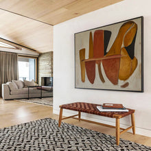 Load image into Gallery viewer, Abstract Shapes in Warm Tones - Modern Living Room or Office Art LargeART1492