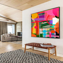 Load image into Gallery viewer, Bold Color Block Abstract Art for Modern Living Room & Trendy Office DKH082