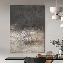 Load image into Gallery viewer, Gray Textured Abstract Art for Minimalist Art Studio & Urban - inspired Hotel Lobby LargeART0947