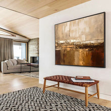 Load image into Gallery viewer, Neutral Abstract Textures - Sophisticated Living Room Art LargeART1504