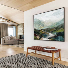 Load image into Gallery viewer, Textured Landscape Abstract Painting on Canvas - “Mountain Textures” DKH725