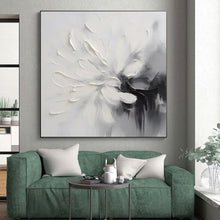 Load image into Gallery viewer, Custom Large Textured White Flower Art - Perfect for Romantic Bedroom & Elegant Spa LargeART0767