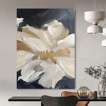 Load image into Gallery viewer, Cream and Black Floral Art, Great for Glamorous Dressing Room & Upscale Dining Area LargeART1092