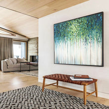 Load image into Gallery viewer, “Enchanted Forest Canopy” - Abstract Acrylic of Tree Tops, Fits Yoga Studio and Nursery DLZ206