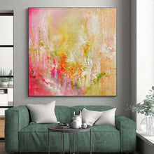 Load image into Gallery viewer, Hand - painted Oversized Soft Pastel Abstract Fusion Acrylic Art for Feminine Bedrooms LargeART0055