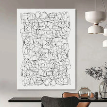 Load image into Gallery viewer, Intricate Line Abstract Art, Great for Minimalist Study & Art Gallery LargeART2315
