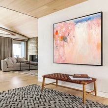 Load image into Gallery viewer, Soft Pink Floral Abstract Painting On Canvas DKH411
