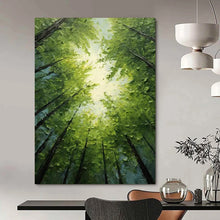 Load image into Gallery viewer, Sunlit Forest Canopy – Impasto Oil Landscape DTP266
