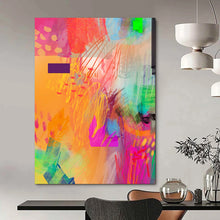 Load image into Gallery viewer, Vivid Color Explosion Abstract Art, Perfect for Modern Playroom & Trendy Café LargeART2004