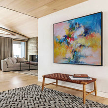 Load image into Gallery viewer, Hand - painted Abstract Floral Bouquet Acrylic Art for Cheerful Kitchen Decor LargeART1740