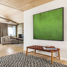 Load image into Gallery viewer, Hand - painted Large - scale Rich Green Textured Acrylic Art for Nature - Inspired Home Offices LargeART1792