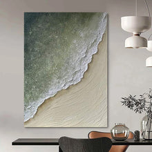 Load image into Gallery viewer, Coastal Shoreline Textured Art, Ideal for Beach House Living Room & Seaside Café LargeART1084