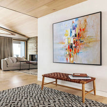 Load image into Gallery viewer, Abstract City Dusk Large - scale acrylic painting DLZ180