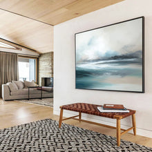 Load image into Gallery viewer, Muted Sea and Sky Abstract Calm Abstract acrylic painting DLZ047