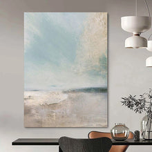 Load image into Gallery viewer, Light Blue Coastal Abstract 2 Canvas Painting, Suited for Coastal Home Office & Relaxing Nursery LargeART1160