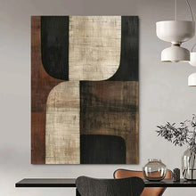 Load image into Gallery viewer, Geometric Neutral - Toned Abstract - Ideal for Modern Dining Room & Office Lounge LargeART2357