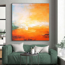 Load image into Gallery viewer, Oversized Orange - Yellow Abstract Sunset Art for Bedroom & Vacation Home LargeART0447