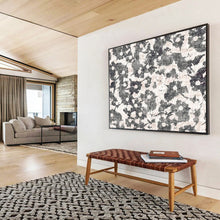 Load image into Gallery viewer, Monochrome Floral Pattern - Chic Living Room or Bedroom Art LargeART1491