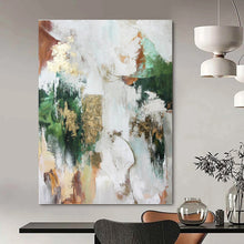 Load image into Gallery viewer, “Multicolor Abstract with Gold” Abstract Painting on Canvas, Eclectic Home Art DKH1011