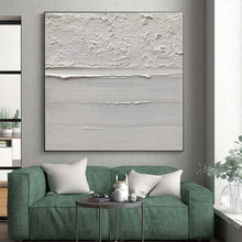 Load image into Gallery viewer, Textured White Layers Acrylic Art - Perfect for Contemporary Spa & Minimalist Meditation Room LargeART0611
