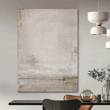 Load image into Gallery viewer, Light Gray Textured Abstract Art for Minimalist Bedroom & Calm Meditation Space LargeART0962