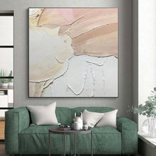 Load image into Gallery viewer, Oversized Delicate Pastel Textured Abstract Acrylic Art for Boudoir & Tea Room LargeART0409