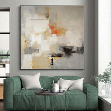 Load image into Gallery viewer, Neutral - Orange Abstract Patches Art for Sunny Breakfast Nook & Creative Studio LargeART0870