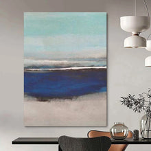 Load image into Gallery viewer, “Soft Sea Hues” Abstract Coastal Painting on Canvas, Calming Beach Art DKH926