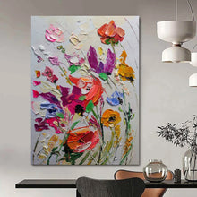 Load image into Gallery viewer, Bold Floral Impasto – Textured Oil Flower Bouquet DTP265