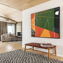 Load image into Gallery viewer, Dynamic Line - and - Color Abstract Painting on Canvas DKH558