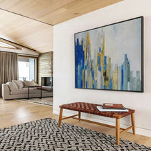 Load image into Gallery viewer, Hand - painted Abstract Cityscape Acrylic Art for Urban Loft Decor LargeART1659