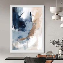 Load image into Gallery viewer, Blue & Beige Abstract Painting, Suited for Modern Living Room & Sophisticated Office LargeART1829