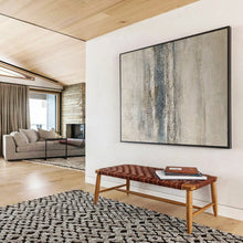 Load image into Gallery viewer, Textured Gray Blue Abstract Hand-Painted Abstract Acrylic Art for Minimalist Bedroom Tranquility LargeART1624