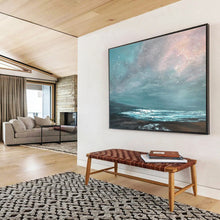 Load image into Gallery viewer, Pastel Starry Sea Abstract Art for Bohemian Bedroom & Light - Filled Café DKH106