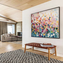 Load image into Gallery viewer, Abstract Dots “Color Burst” Painting on Canvas, Happy Modern Art DKH882